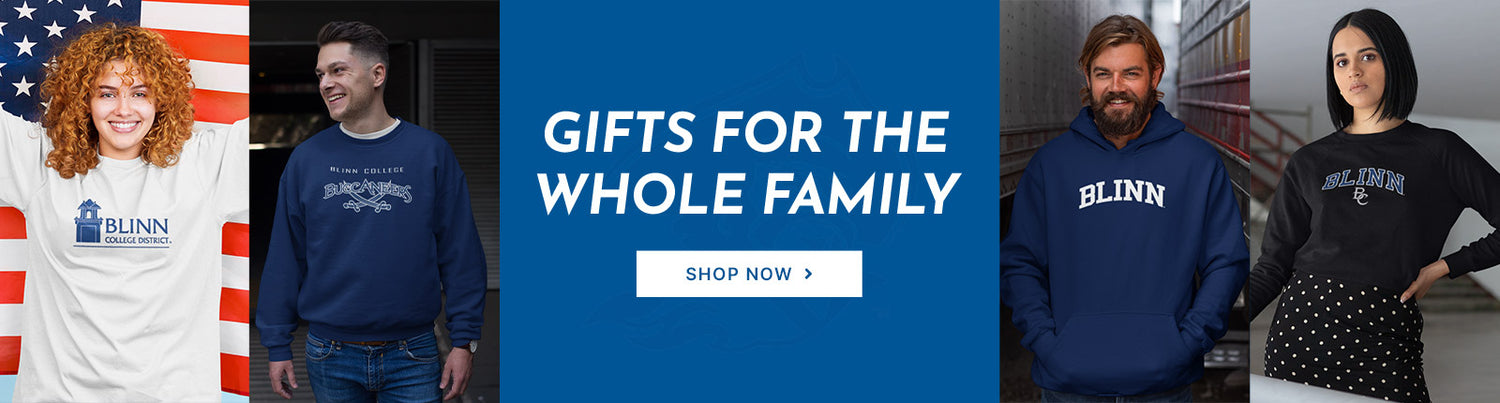 Gifts for the Whole Family. People wearing apparel from Blinn College Buccaneers Official Team Apparel