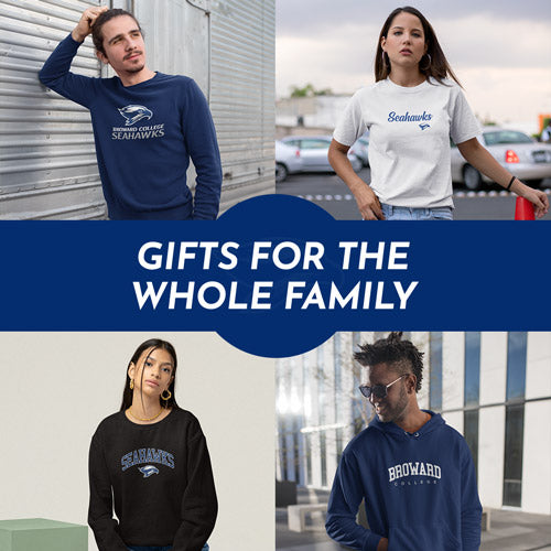 Gifts for the Whole Family. People wearing apparel from Broward College Seahawks Official Team Apparel - Mobile Banner