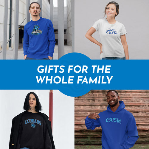 Gifts for the Whole Family. Kids wearing apparel from California State University San Marcos Cougars - Mobile Banner