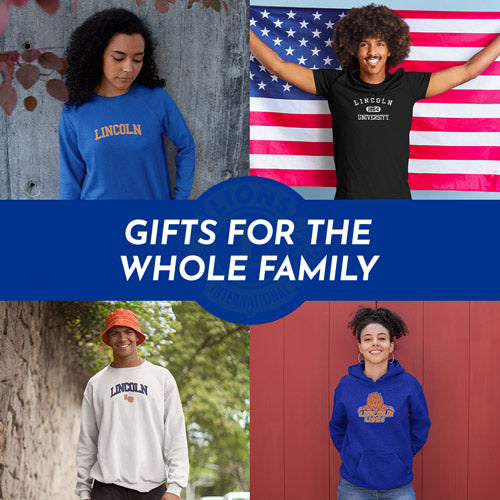 Gifts for the Whole Family. People wearing apparel from Lincoln University Lions - Mobile Banner