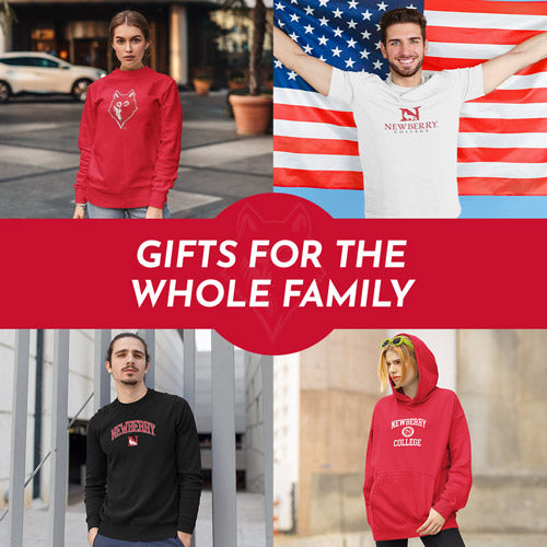 Gifts for the Whole Family. People wearing apparel from Newberry College Wolves Official Team Apparel - Mobile Banner