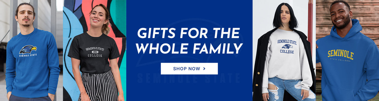 Gifts for the Whole Family. People wearing apparel from Seminole State College Raiders Official Team Apparel