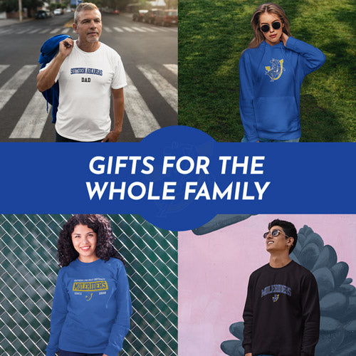 Gifts for the Whole Family. People wearing apparel from Southern Arkansas University Muleriders Official Team Apparel - Mobile Banner