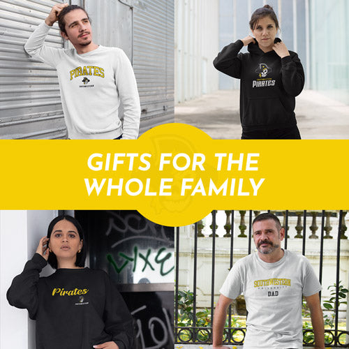 Gifts for the Whole Family. People wearing apparel from Southwestern University Pirates - Mobile Banner