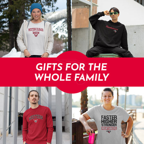 Gifts for the Whole Family. People wearing apparel from Western Colorado University Mountaineers - Mobile Banner