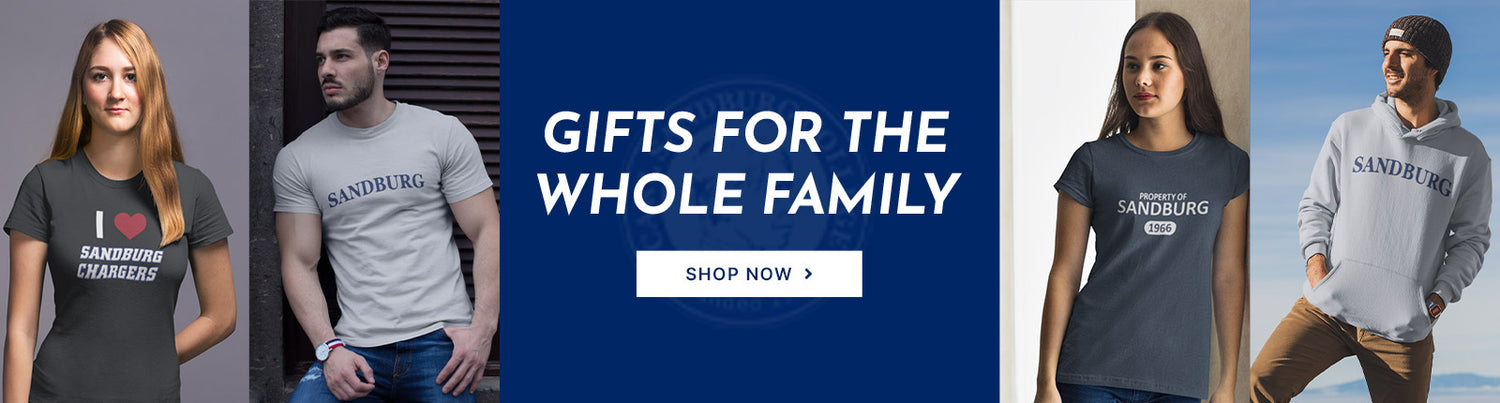 Gifts for the Whole Family. People wearing apparel from Carl Sandburg College Chargers