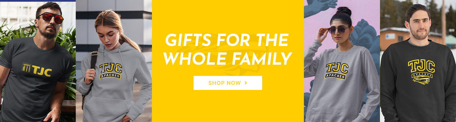 Gifts for the Whole Family. People wearing apparel from Tyler Junior College Apaches Official Team Apparel