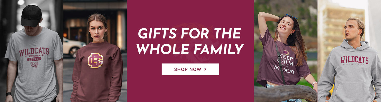 Gifts for the Whole Family. People wearing apparel from Bethune-Cookman University Wildcats Official Team Apparel