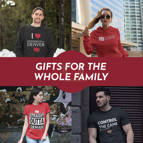 Gifts for the Whole Family. People wearing apparel from University of Denver Pioneers - Mobile Banner