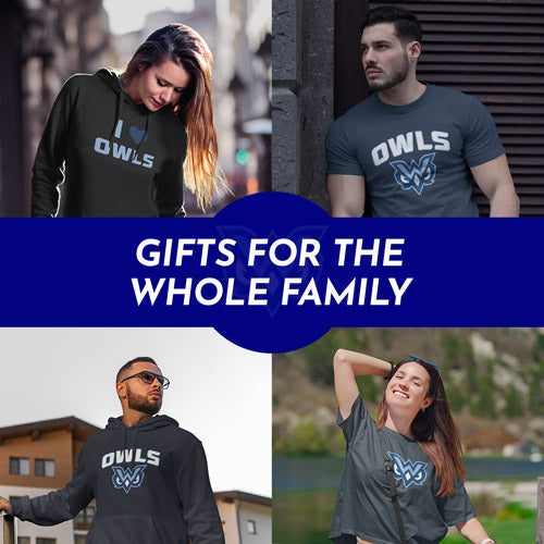 Gifts for the Whole Family. People wearing apparel from Mississippi University for Women The W Owls Official Team Apparel - Mobile Banner