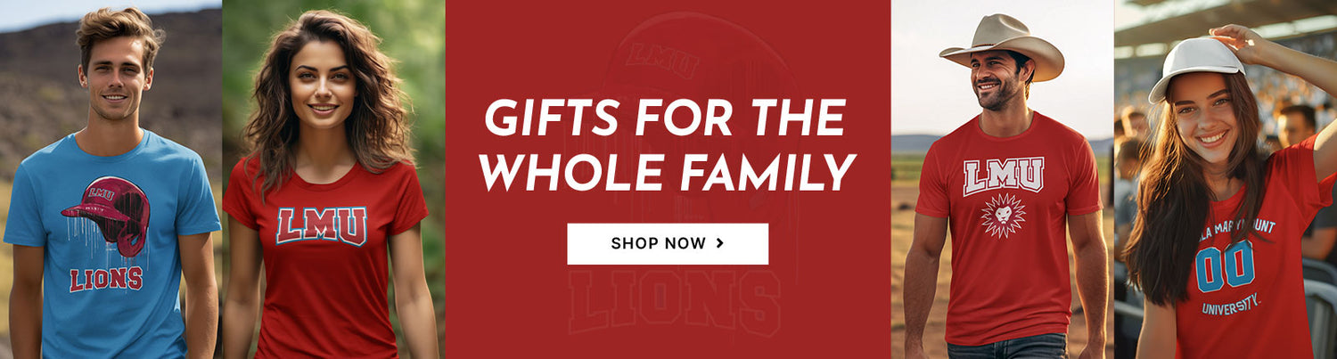 Gifts for the Whole Family. People wearing apparel from Loyola Marymount University Lions Apparel - Official Team Gear