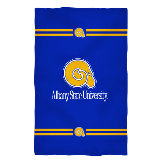 Albany State Rams ASU Blue Beach Bath Towel by Vive La Fete