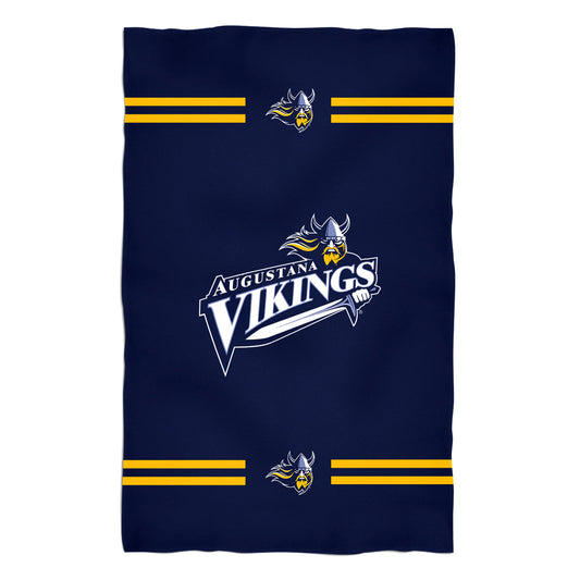 Augustana University Vikings Navy Beach Bath Towel by Vive La Fete