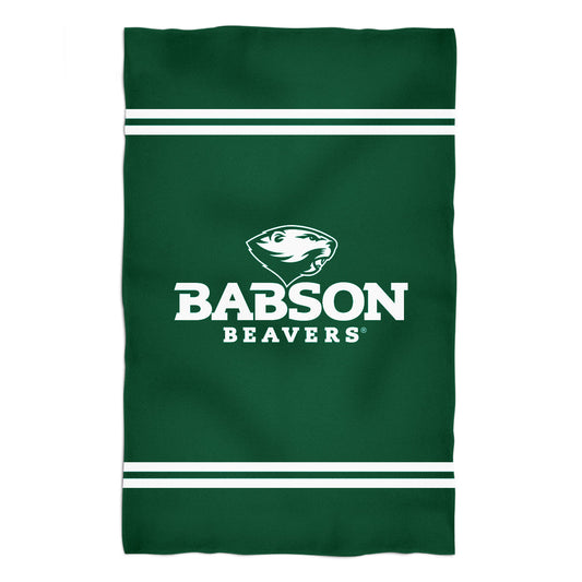 Babson College Beavers Green Beach Bath Towel by Vive La Fete