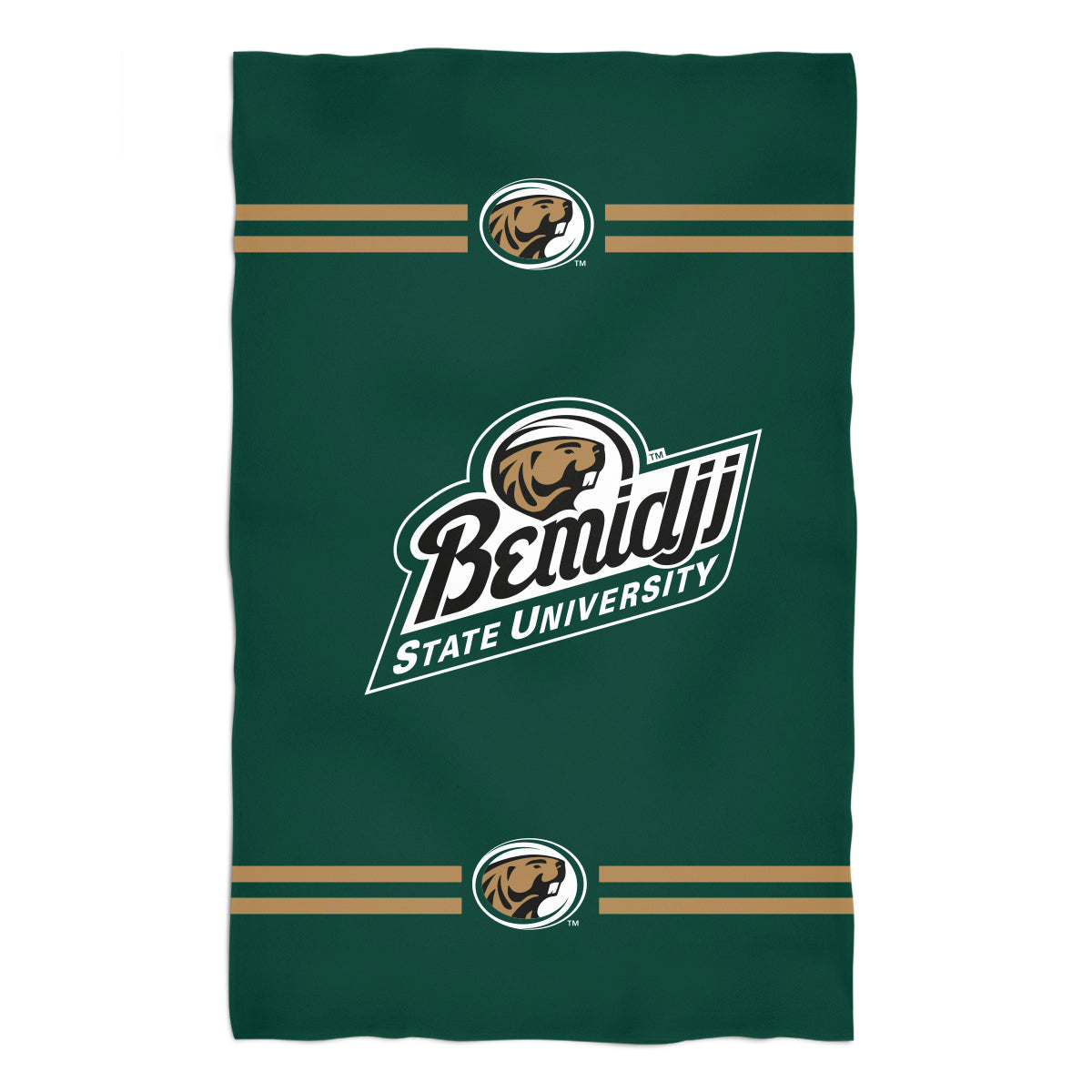 Bemidji State Beavers BSU Green Beach Bath Towel by Vive La Fete