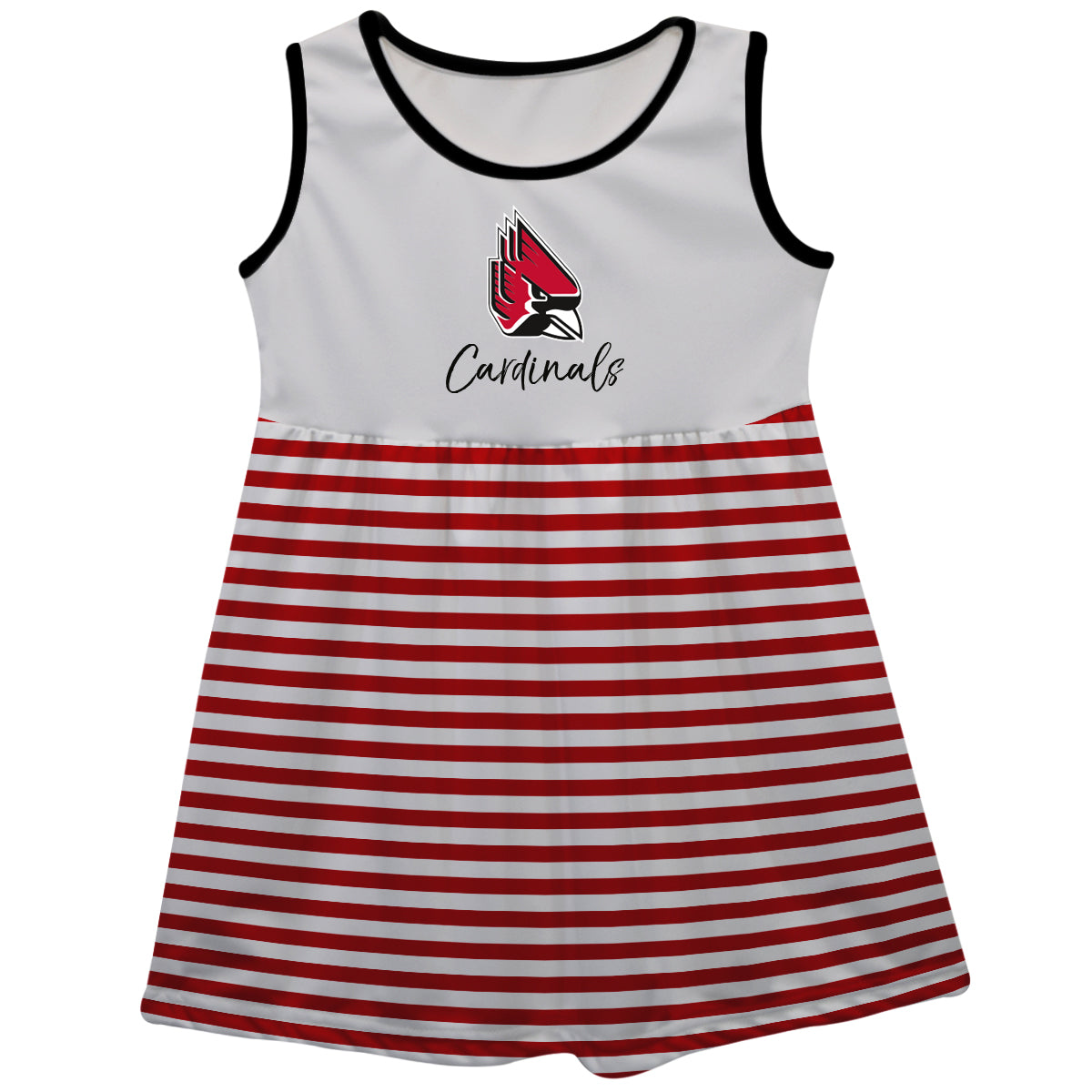 Ball State University Red and White Sleeveless Tank Dress by Vive La Fete-Campus-Wardrobe