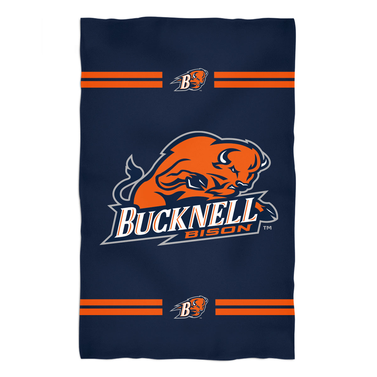 Bucknell Bison Navy Beach Bath Towel by Vive La Fete