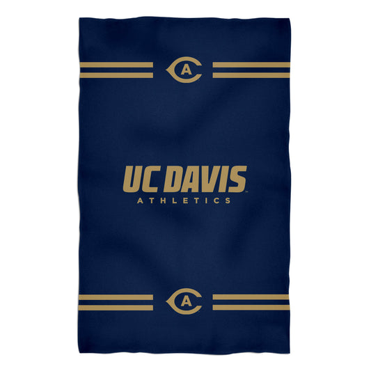 UC Davis Aggies Navy Beach Bath Towel by Vive La Fete