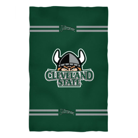 Cleveland State Vikings Green Beach Bath Towel by Vive La Fete