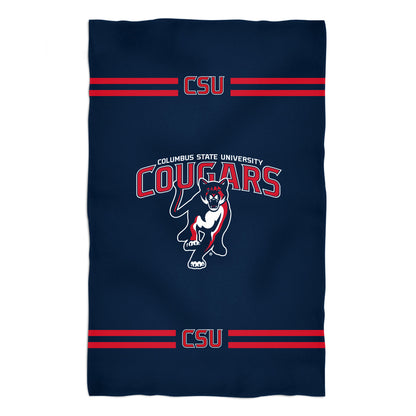 Columbus State Cougars Navy Beach Bath Towel by Vive La Fete