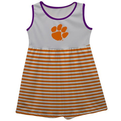 Clemson Girls Game Day Sleeveless Tank Dress by Vive La Fete-Campus-Wardrobe