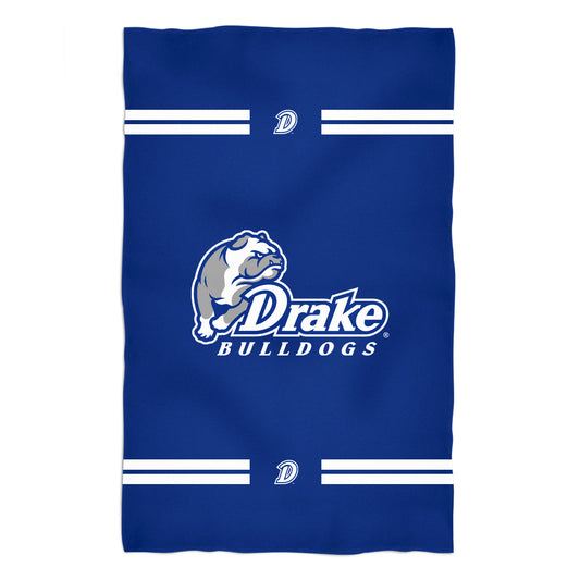 Drake University Bulldogs Blue Beach Bath Towel by Vive La Fete