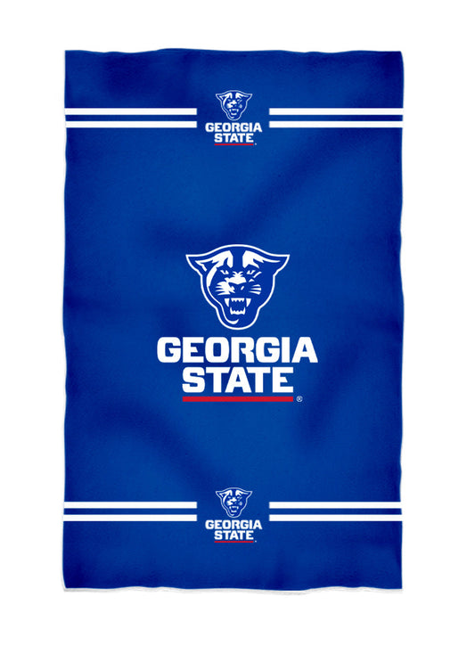 Georgia State Panthers Blue Beach Bath Towel by Vive La Fete