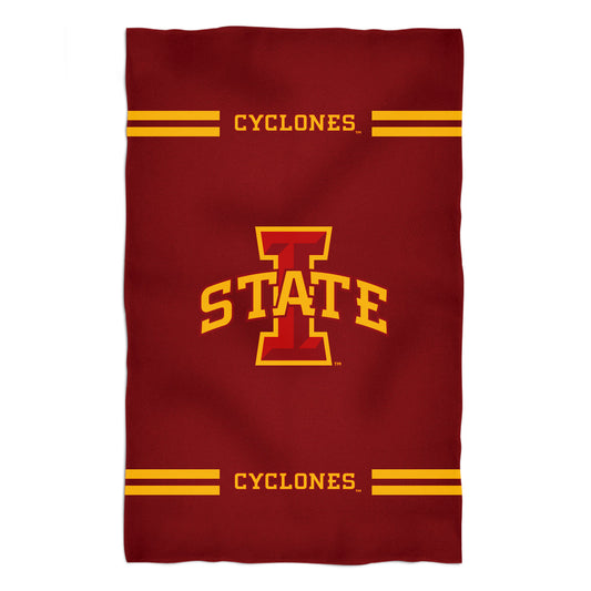 Iowa State Cyclones ISU Maroon Beach Bath Towel by Vive La Fete