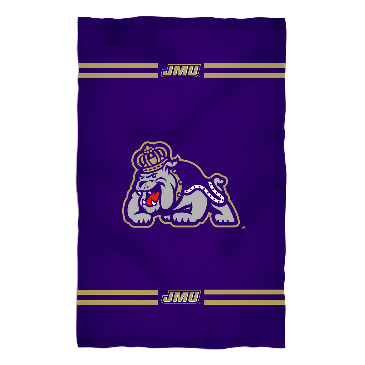 James Madison University Dukes Purple Beach Bath Towel by Vive La Fete