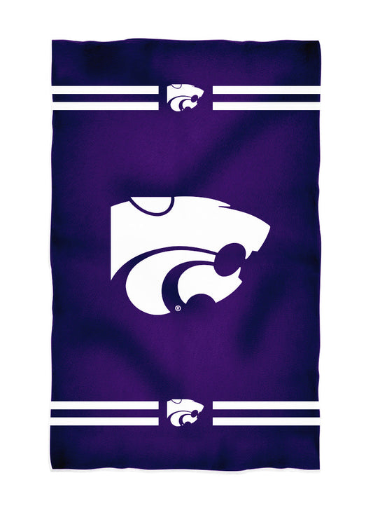 Kansas State Wildcats Purple Beach Bath Towel by Vive La Fete