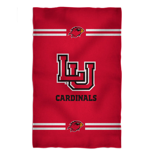 Lamar Cardinals Red Beach Bath Towel Logo & Stripes by Vive La Fete