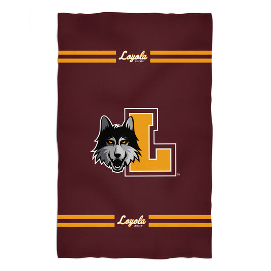 Loyola Ramblers Maroon Beach Bath Towel by Vive La Fete