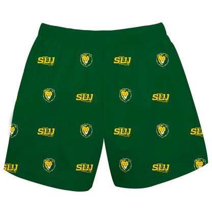 Southeastern Louisiana Lions Boys Game Day Elastic Waist Classic Play Green Pull On Shorts