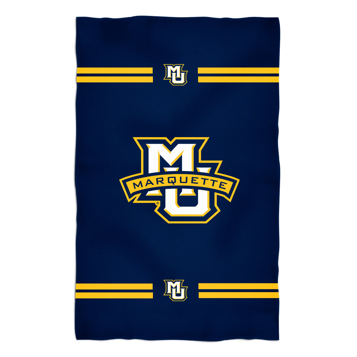 Marquette Golden Eagles Navy Beach Bath Towel by Vive La Fete