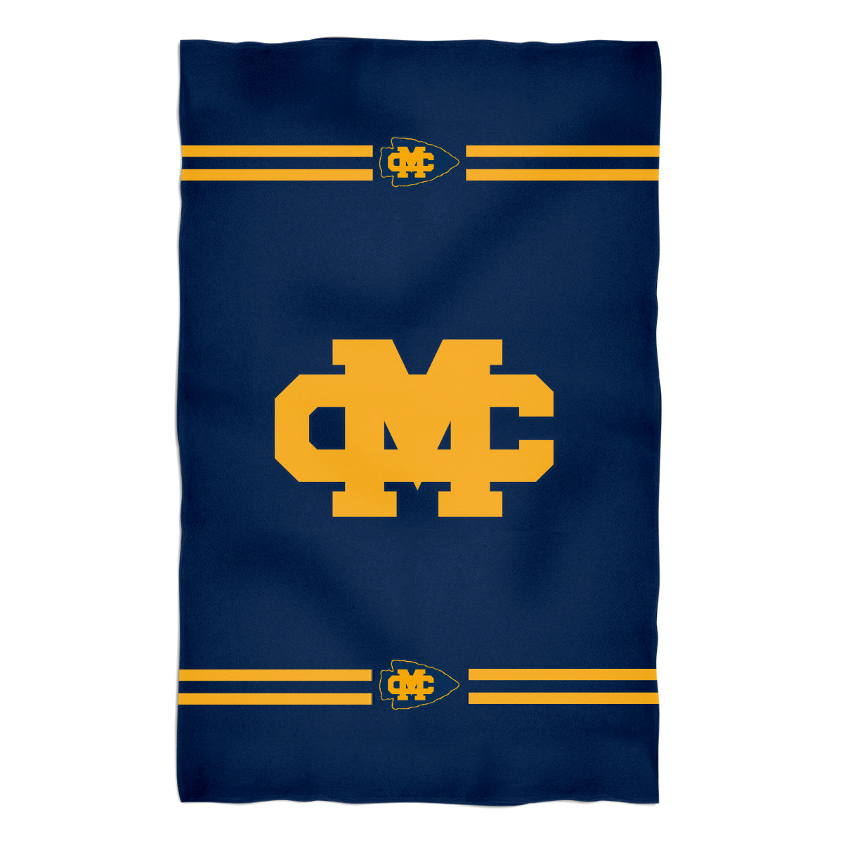 Mississippi College Choctaws Blue Beach Bath Towel by Vive La Fete