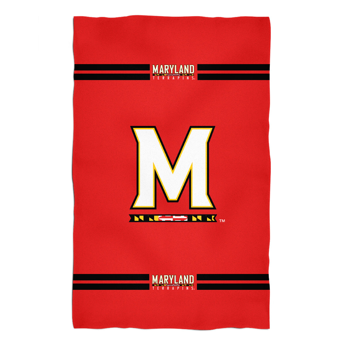 Maryland Terrapins Red Beach Bath Towel by Vive La Fete