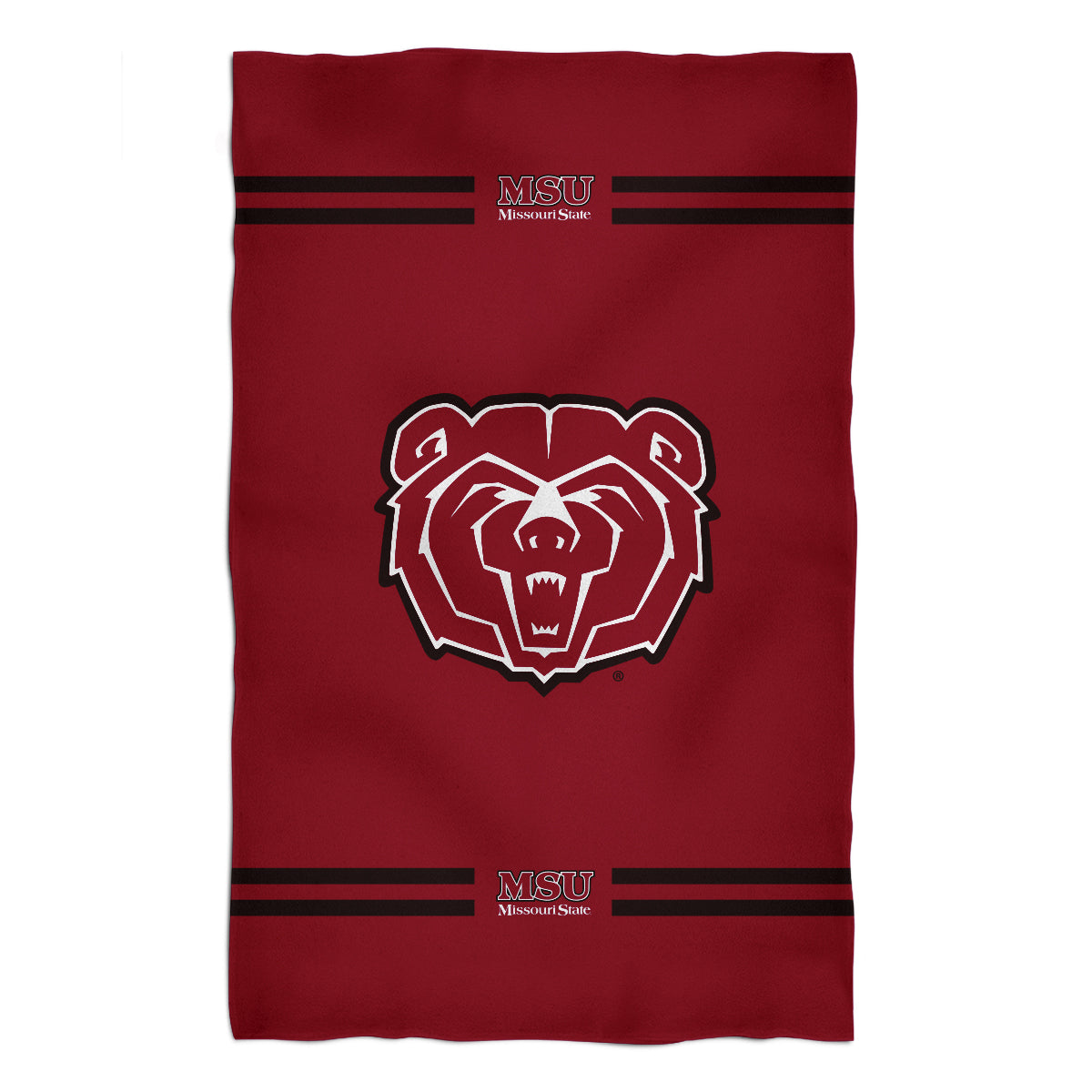 Missouri State Bears Maroon Beach Bath Towel by Vive La Fete