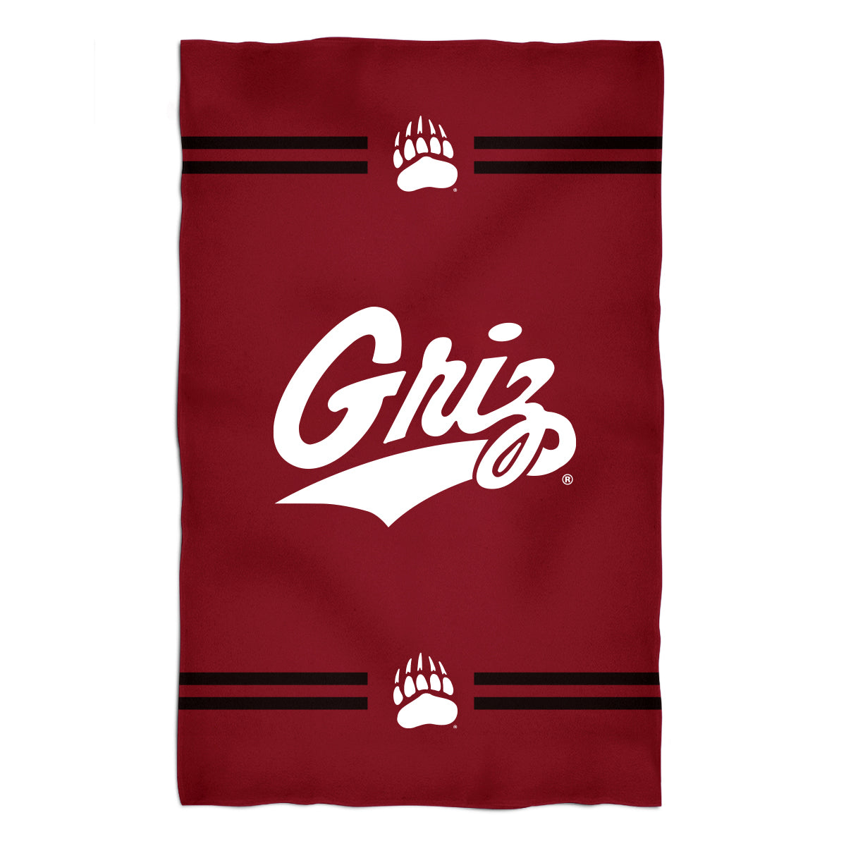 Motana Grizzlies UMT Maroon Beach Bath Towel by Vive La Fete