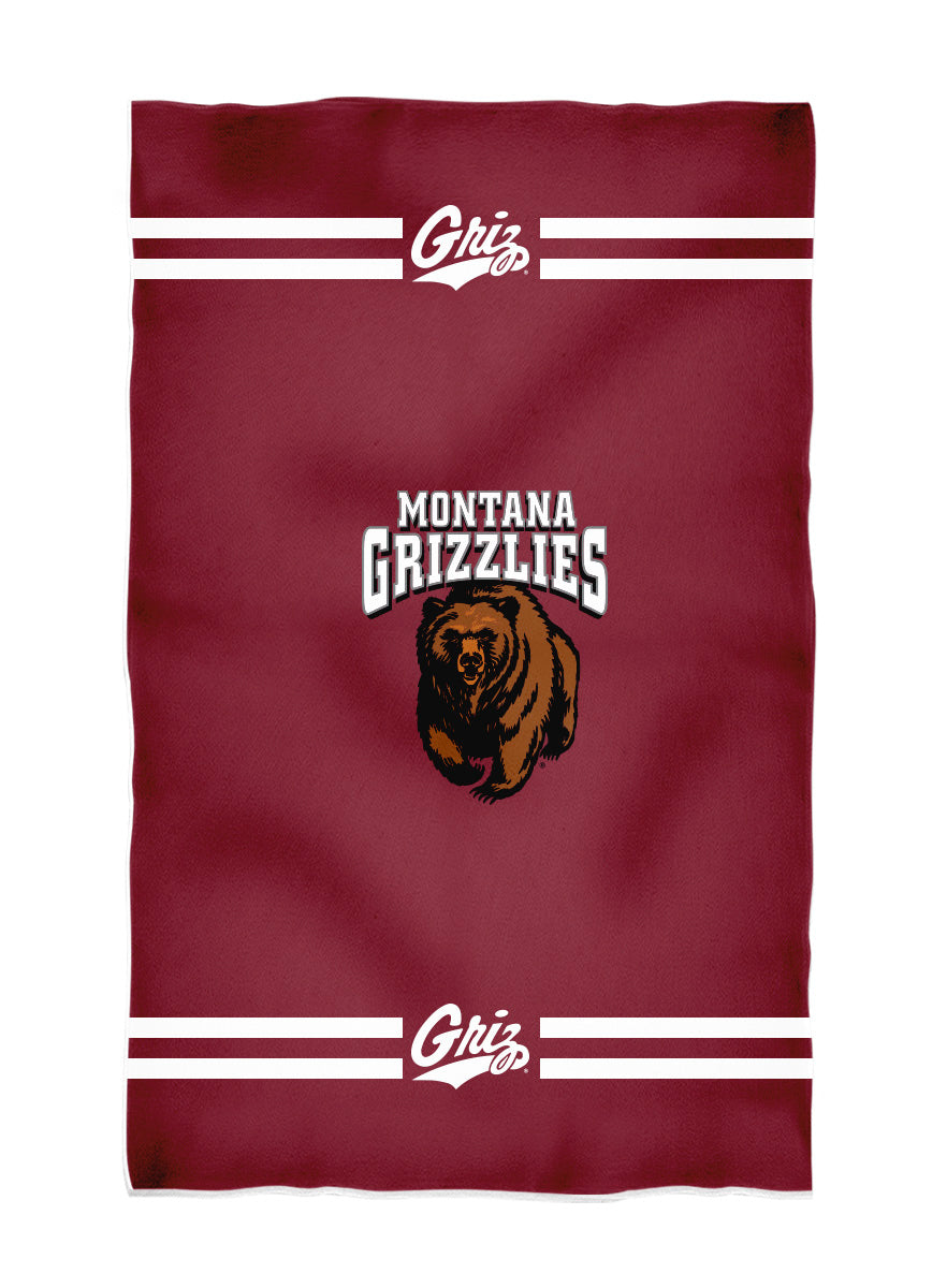 Montana Grizzlies UMT Maroon Beach Bath Towel by Vive La Fete