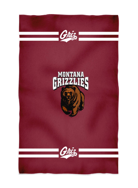 Montana Grizzlies UMT Maroon Beach Bath Towel by Vive La Fete