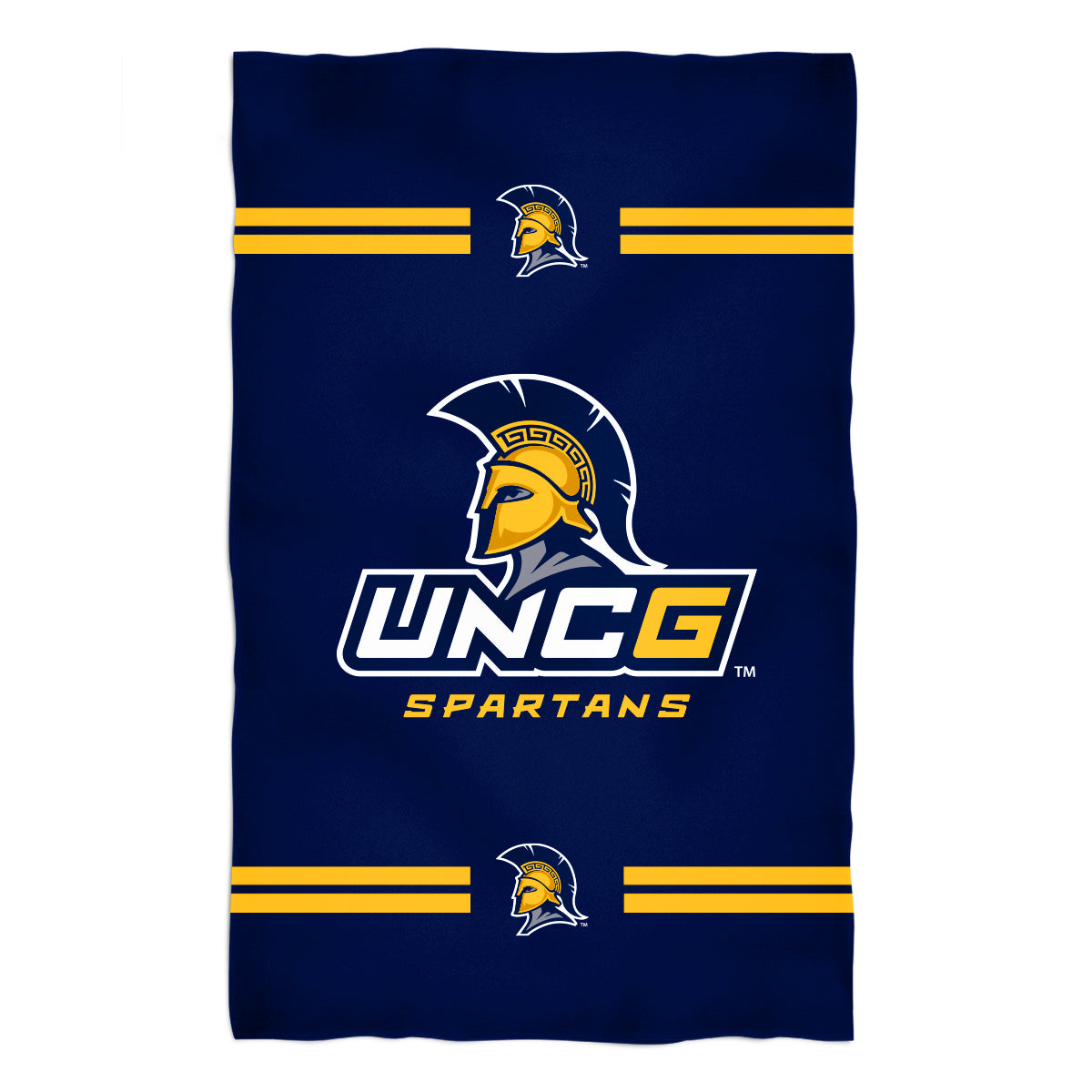 UNCG Spartans Navy Beach Bath Towel by Vive La Fete