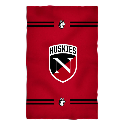 Northeastern University Huskies Red Beach Bath Towel by Vive La Fete