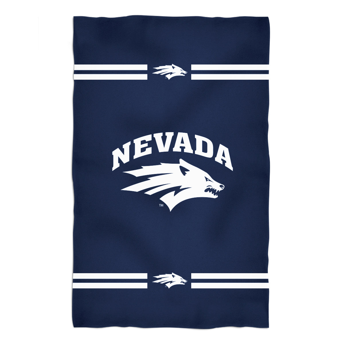Nevada Wolfpack UNR Navy Beach Bath Towel by Vive La Fete