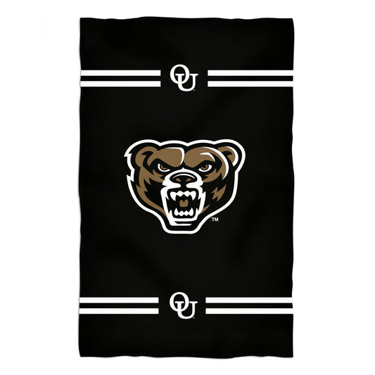 Oakland Golden Grizzlies Black Beach Bath Towel by Vive La Fete