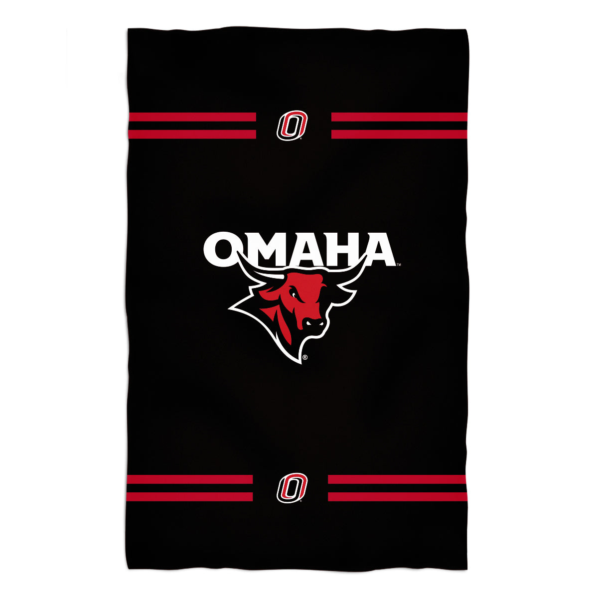 Omaha Mavericks Black Beach Bath Towel by Vive La Fete