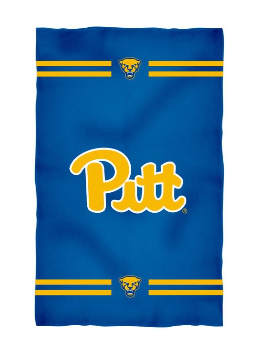 Pitt Panthers UP Blue Beach Bath Towel by Vive La Fete
