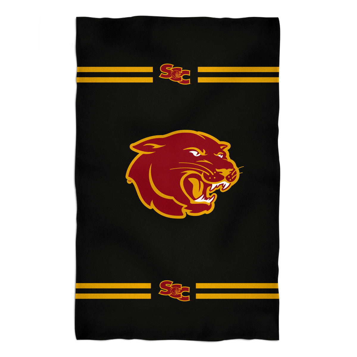 SAC City Panthers Black Beach Bath Towel by Vive La Fete