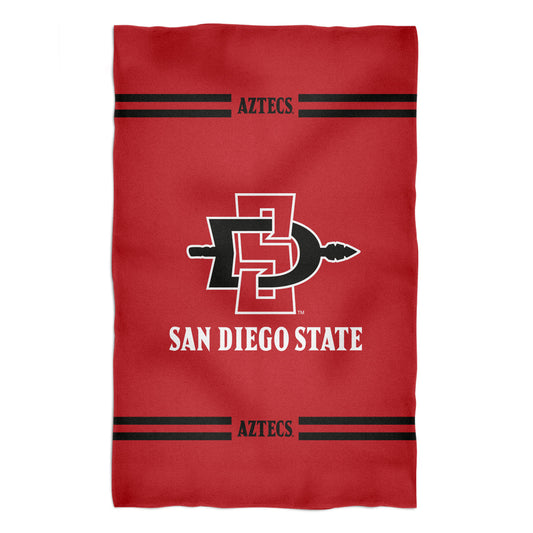 San Diago State Aztecs SDSU Red Beach Bath Towel by Vive La Fete