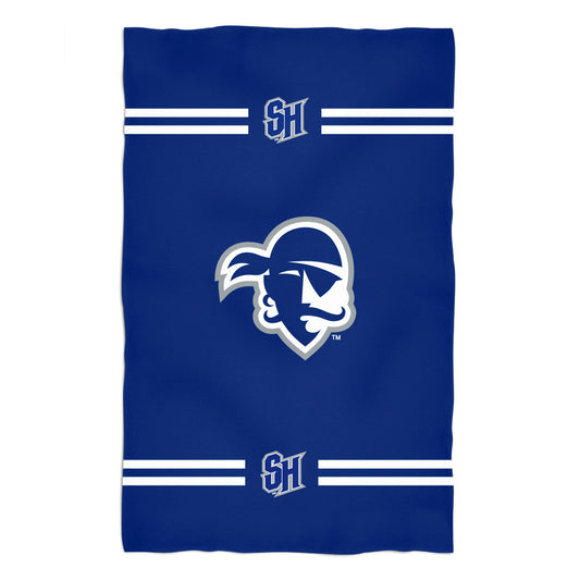 Seton Hall University Pirates Blue Beach Bath Towel by Vive La Fete