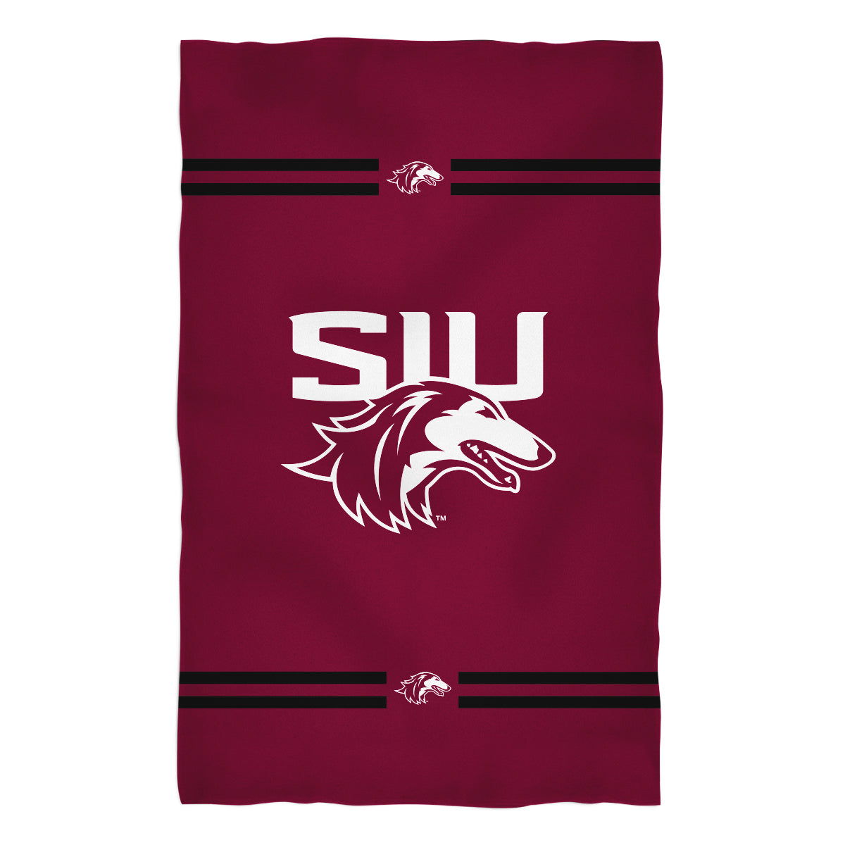 Southern Illinois Salukis SIU Maroon Beach Bath Towel by Vive La Fete